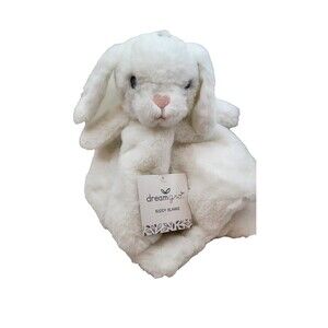 Dreamgro Bunny Buddy Blankie White Plush Baby Lovey Security Blanket NWT 13”